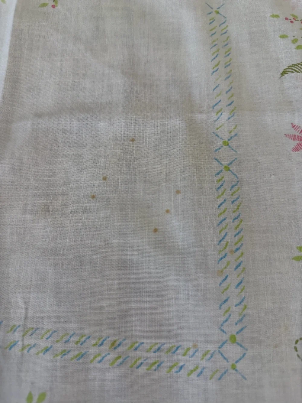 Vintage Floral Table cloth in Pink and Yellow